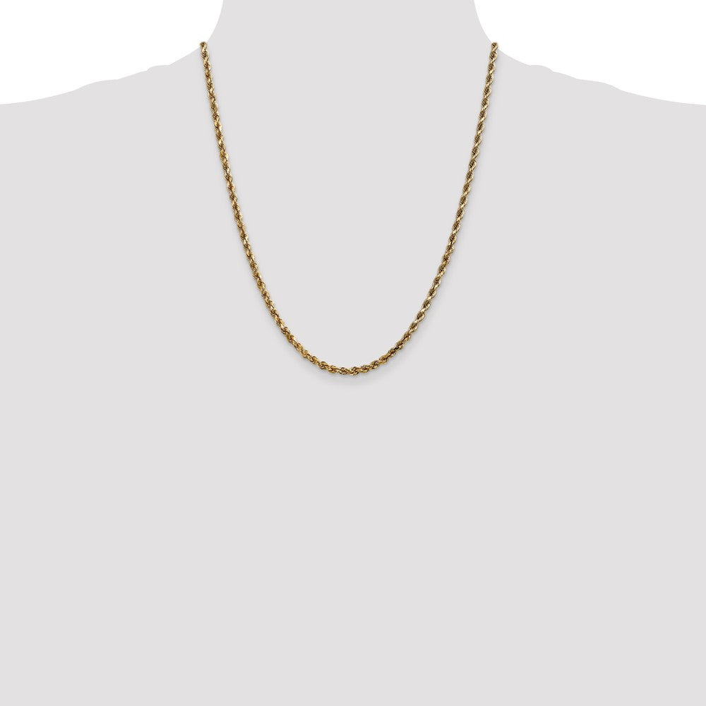 10k Yellow Gold 3.5 mm Diamond-cut Rope Chain (13.81 grams)