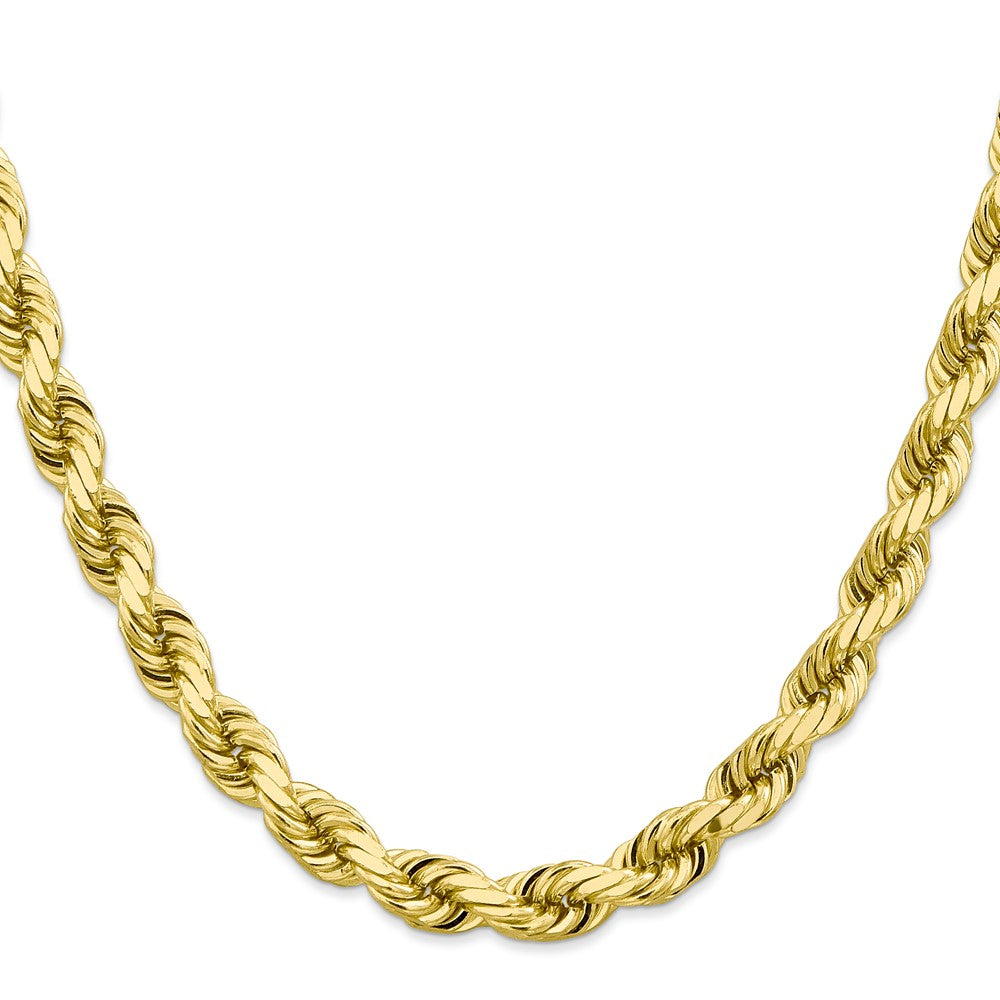 10k Yellow Gold 8 mm Diamond-cut Rope Chain (105.53 grams)