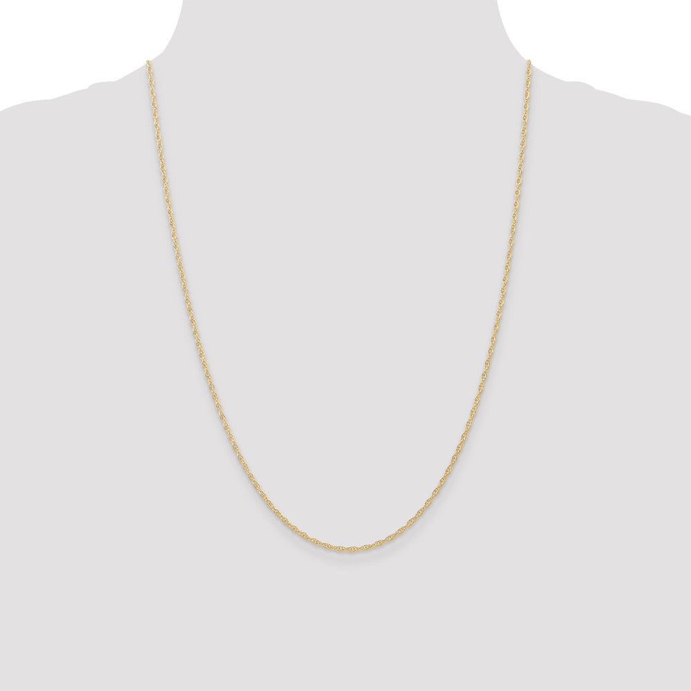 10k Yellow Gold 1.35 mm Carded Cable Rope Chain (1.27 grams)