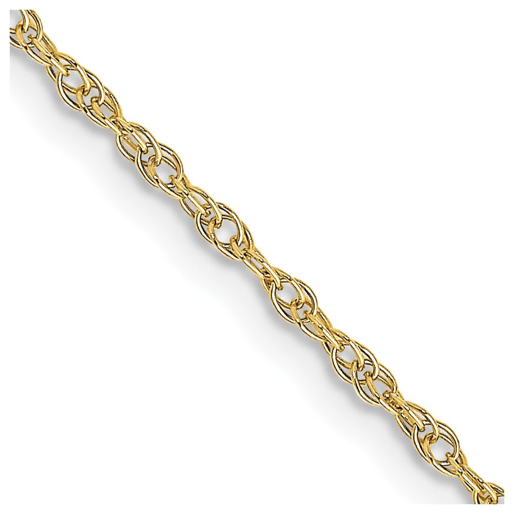 10k Yellow Gold 1.35 mm Carded Cable Rope Chain (1.27 grams)