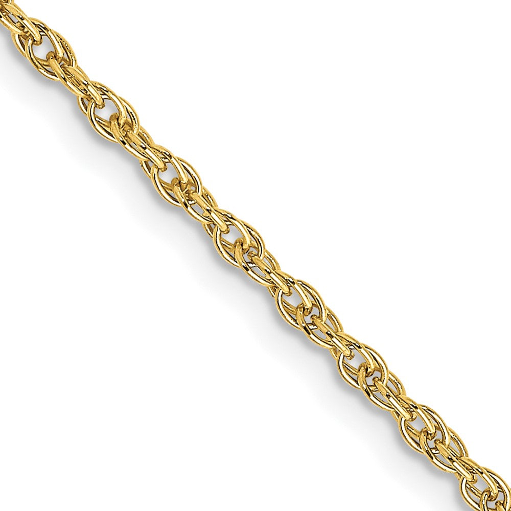10k Yellow Gold 1.55 mm Carded Cable Rope Chain (2.2 grams)