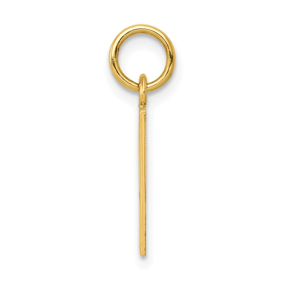 10k Yellow Gold 8 mm Enameled Ace of Spades Card Charm (0.73 grams)