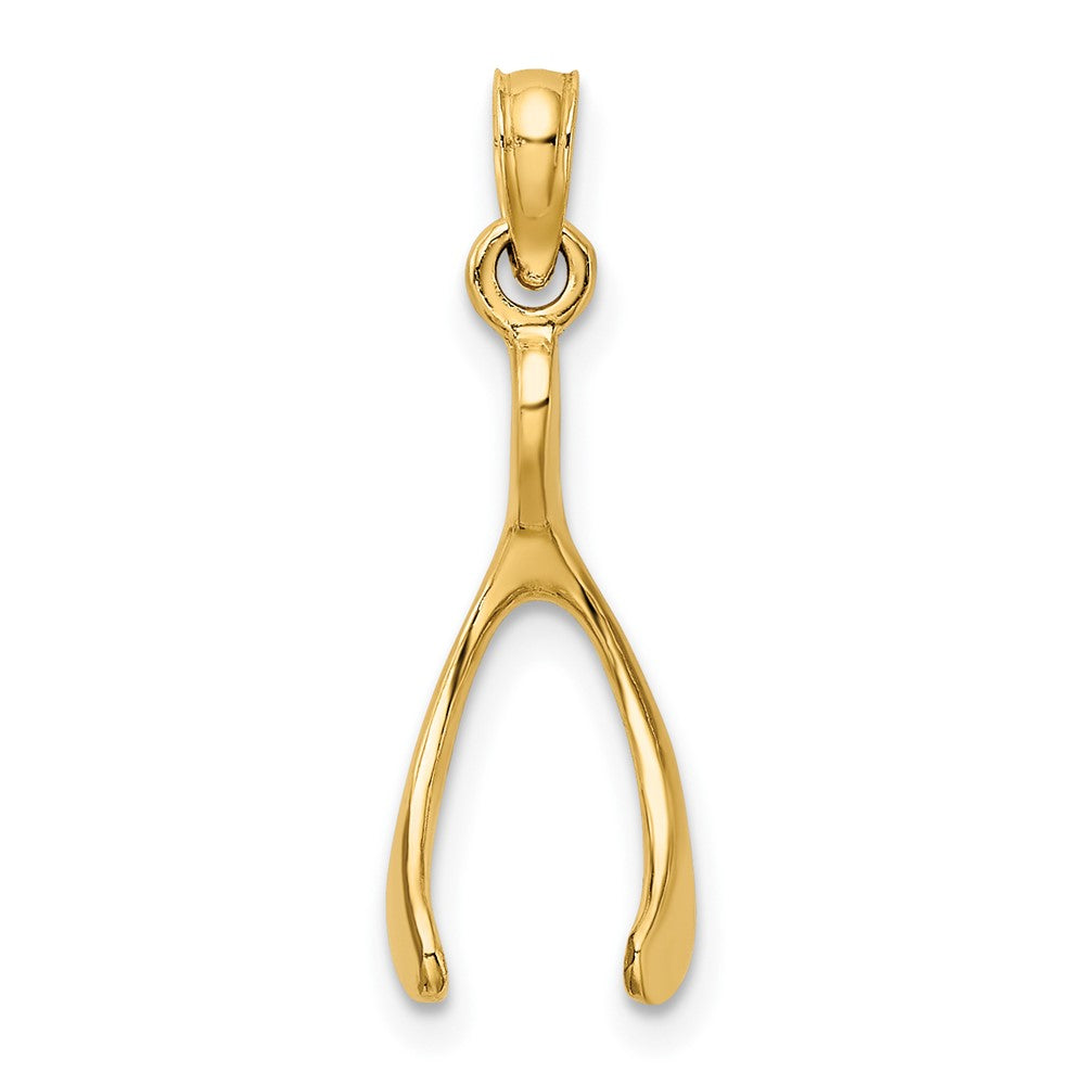 10k Yellow Gold 7.7 mm Wishbone Charm (0.75 grams)