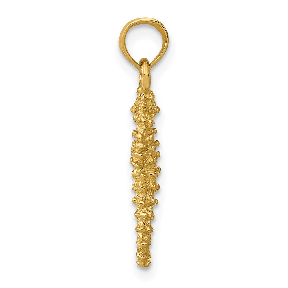10k Yellow Gold 8 mm Seahorse Pendant (0.96 grams)