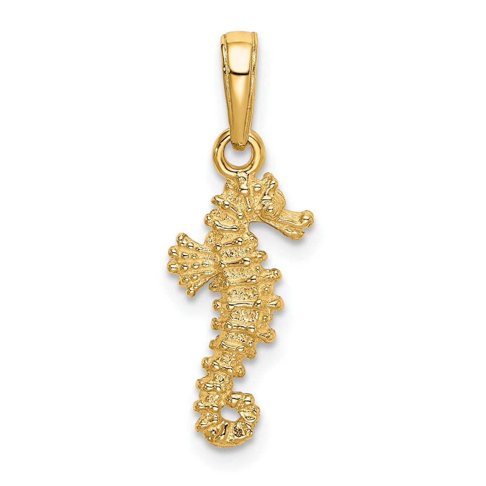 10k Yellow Gold 8 mm Seahorse Pendant (0.96 grams)