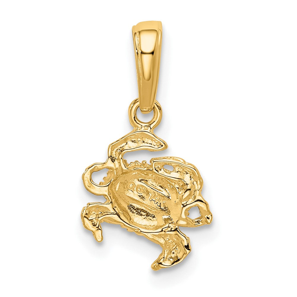 10k Yellow Gold 8 mm Crab Pendant (0.58 grams)