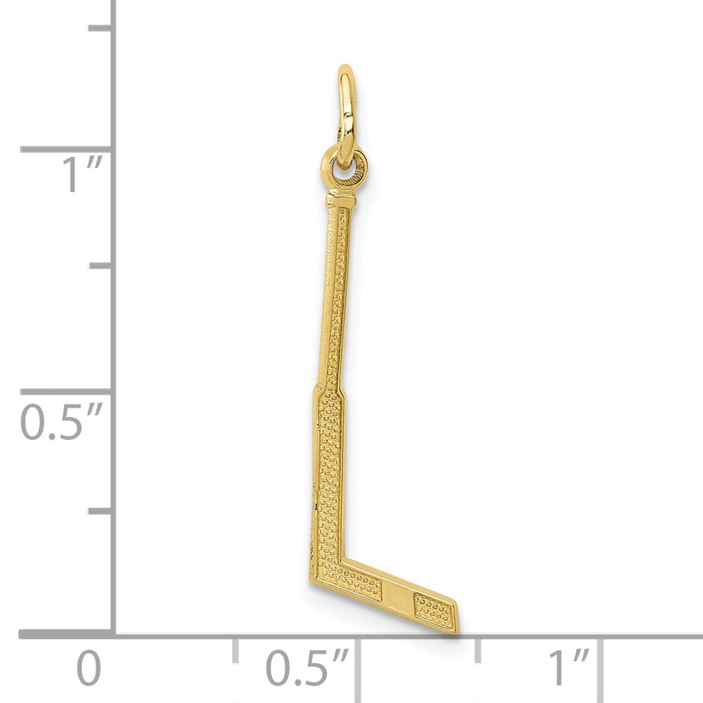10k Yellow Gold 8 mm Goalie Stick Charm (0.37 grams)