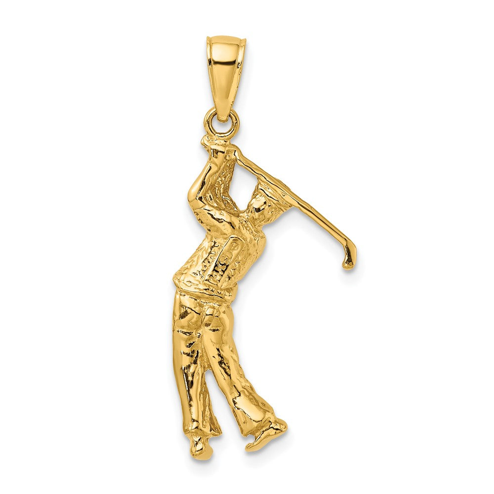 10k Yellow Gold 9.5 mm Golf Bag w/ Clubs Charm (1.13 grams)
