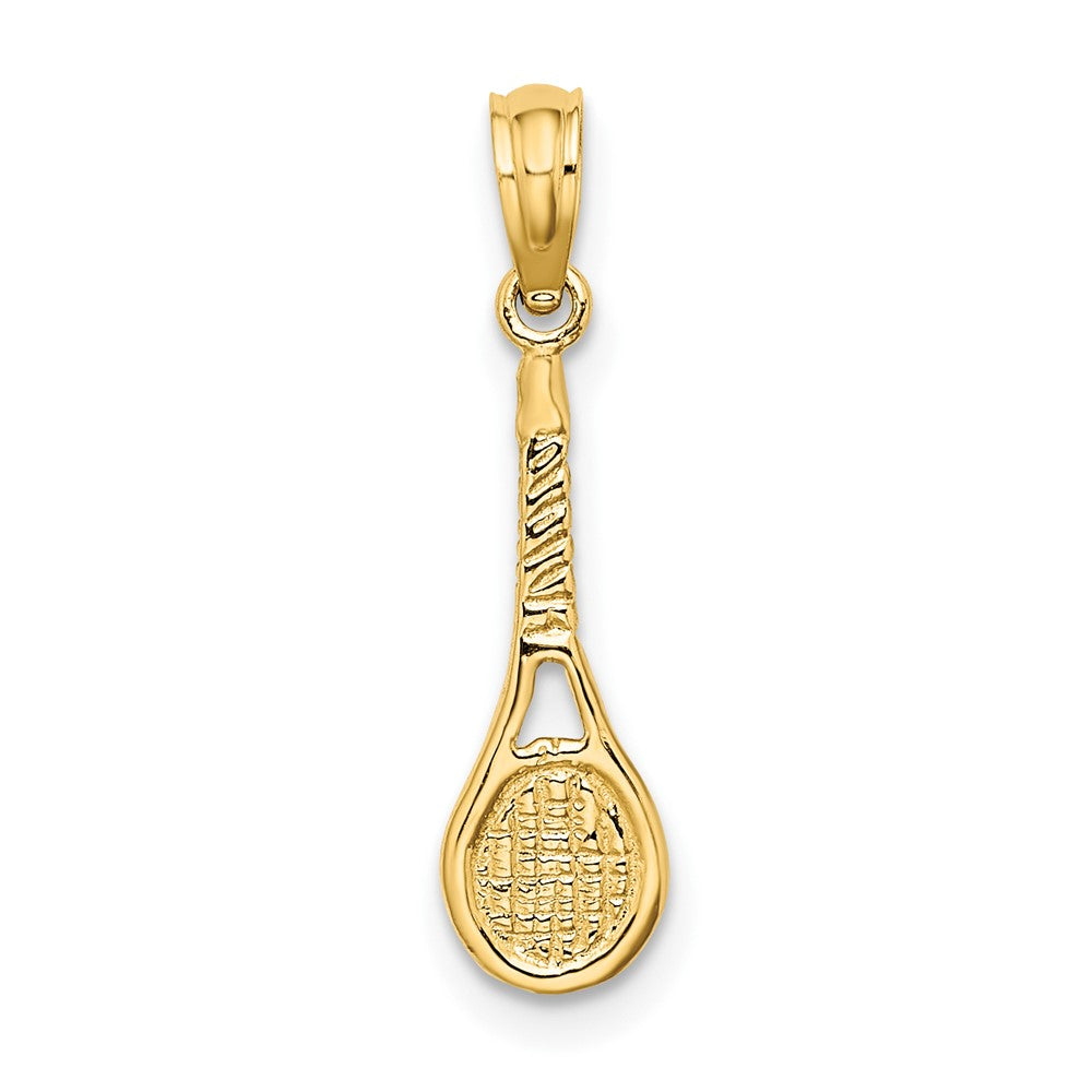 10k Yellow Gold 5.7 mm Tennis Racquet Pendant (0.47 grams)