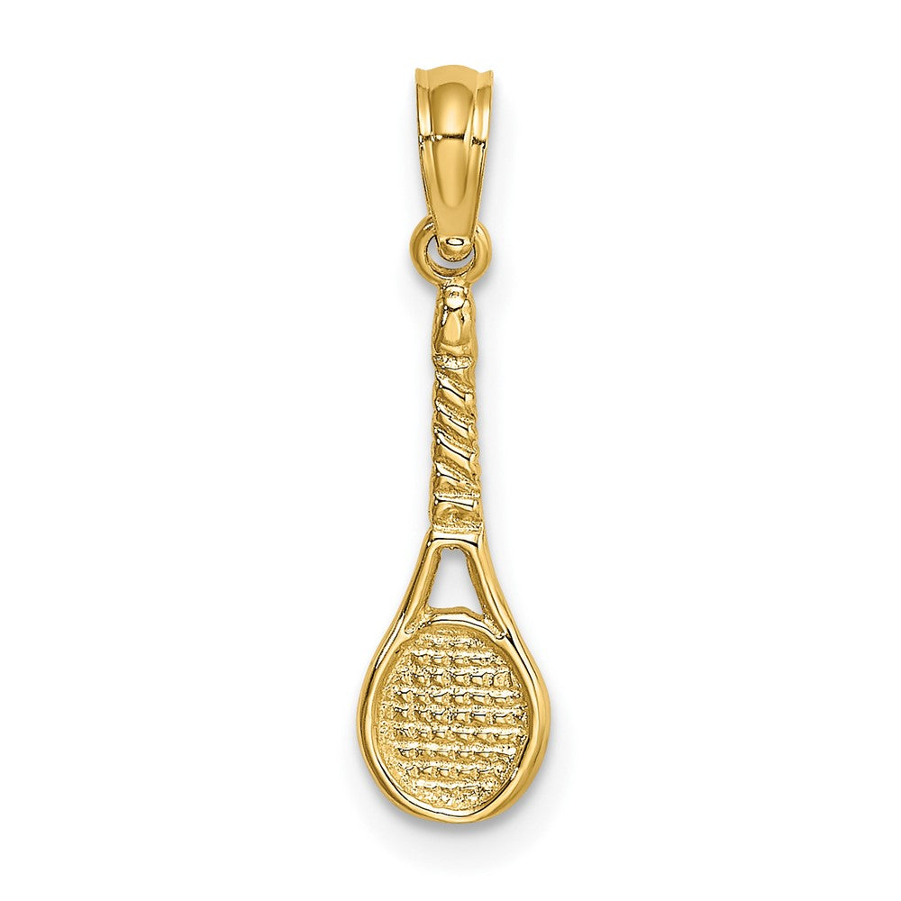 10k Yellow Gold 5.7 mm Tennis Racquet Pendant (0.47 grams)