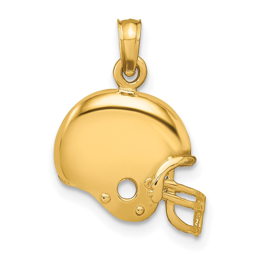 10k Yellow Gold 13 mm Football Helmet Pendant (1.09 grams)