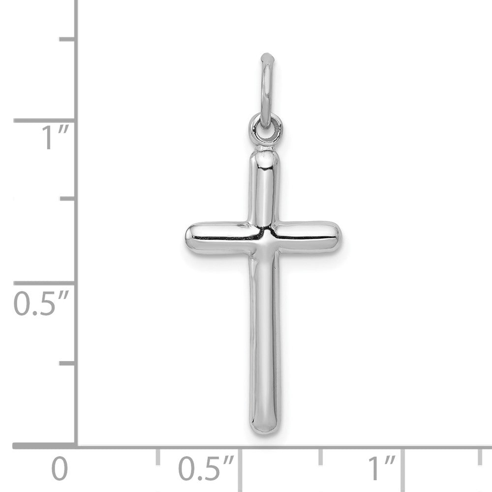 10k White Gold 12 mm Cross Pendant (0.98 grams)