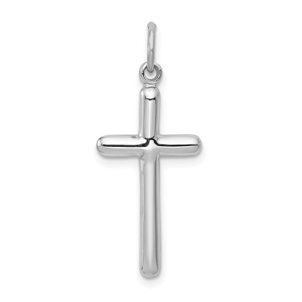 10k White Gold 12 mm Cross Pendant (0.98 grams)