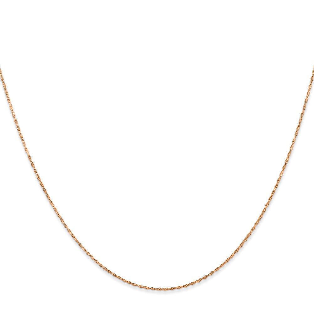 10k Rose Gold 0.5 mm Carded Cable Rope Chain (0.29 grams)