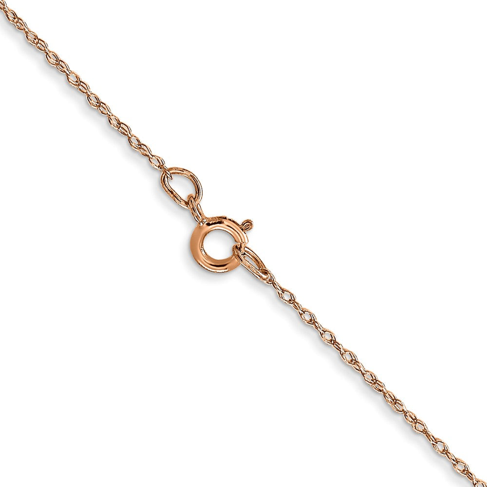 10k Rose Gold 0.5 mm Carded Cable Rope Chain (0.29 grams)