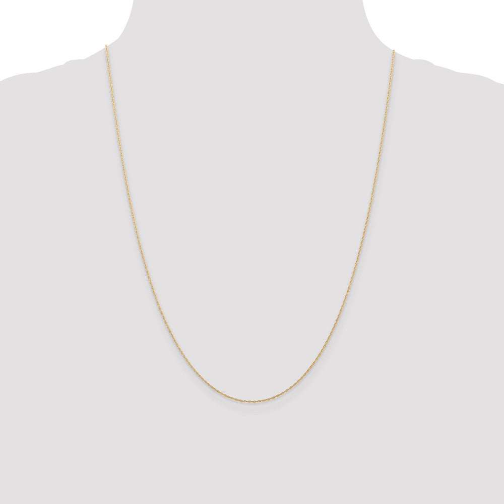 10k Rose Gold 0.5 mm Carded Cable Rope Chain (0.29 grams)