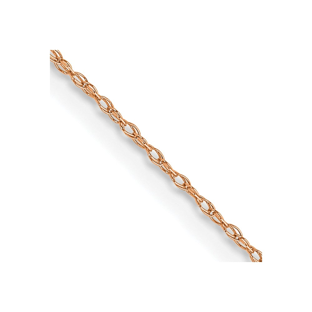10k Rose Gold 0.5 mm Carded Cable Rope Chain (0.29 grams)
