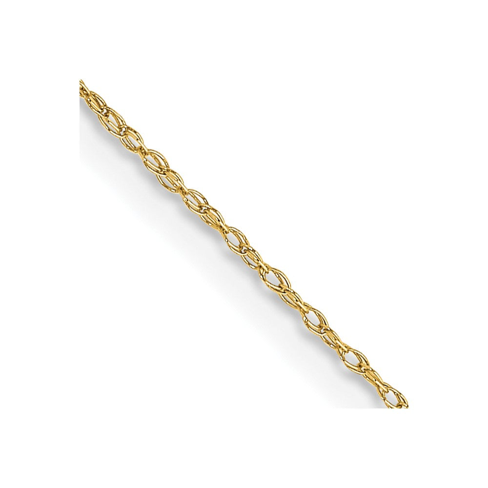 10k Yellow Gold 0.5 mm Carded Cable Rope Chain (0.31 grams)