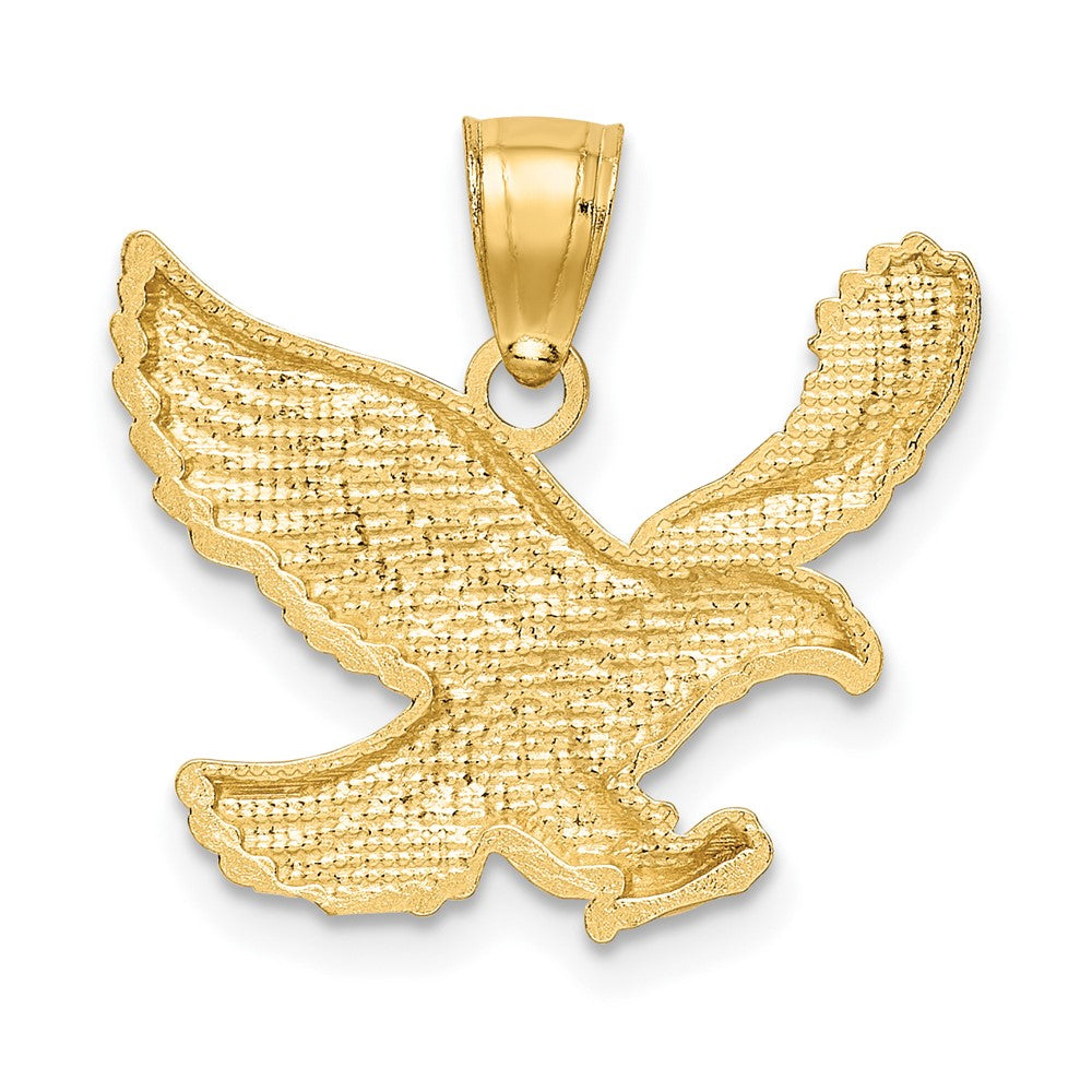 10k Yellow Gold 20 mm Diamond-cut Eagle Pendant (0.99 grams)
