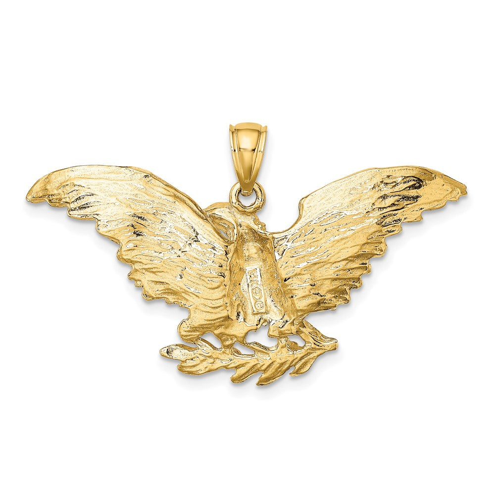10k Yellow Gold 41.3 mm Eagle w/ Wings Spread Charm (5.21 grams)