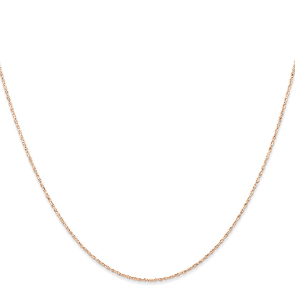 10k Rose Gold 0.6 mm Carded Cable Rope Chain (0.42 grams)