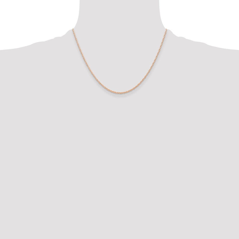 10k Rose Gold 0.6 mm Carded Cable Rope Chain