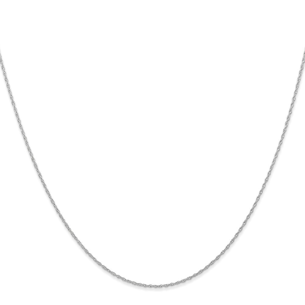 10k White Gold 0.6 mm Carded Cable Rope Chain (0.34 grams)