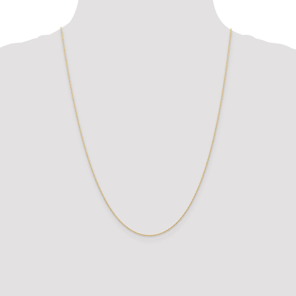 10k Yellow Gold 0.6 mm Carded Cable Rope Chain (0.31 grams)