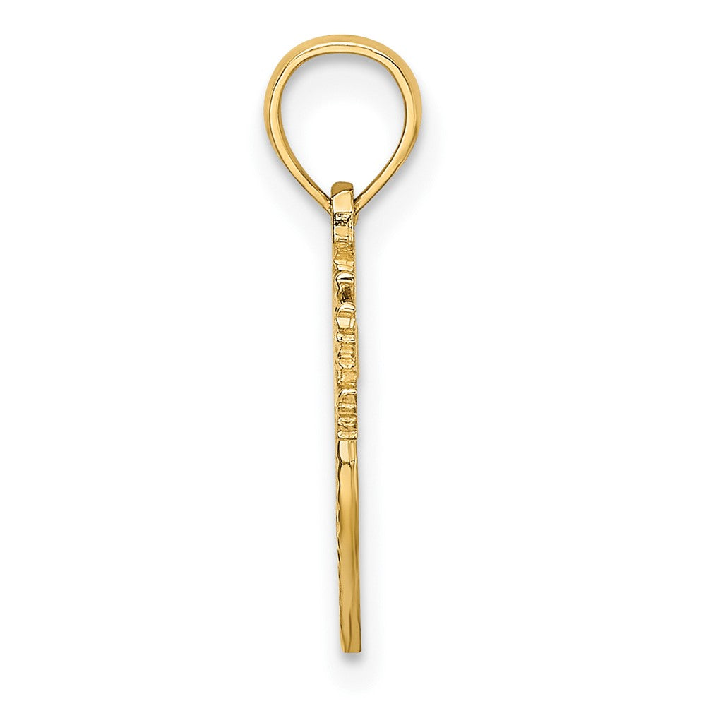 10k Yellow Gold 16.1 mm Heart w/ Love Birds Charm (0.57 grams)