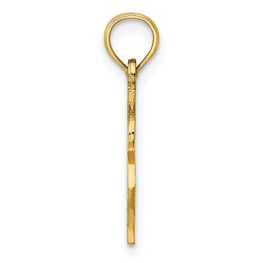 10k Yellow Gold 9.3 mm Dollar Sign Charm (0.66 grams)