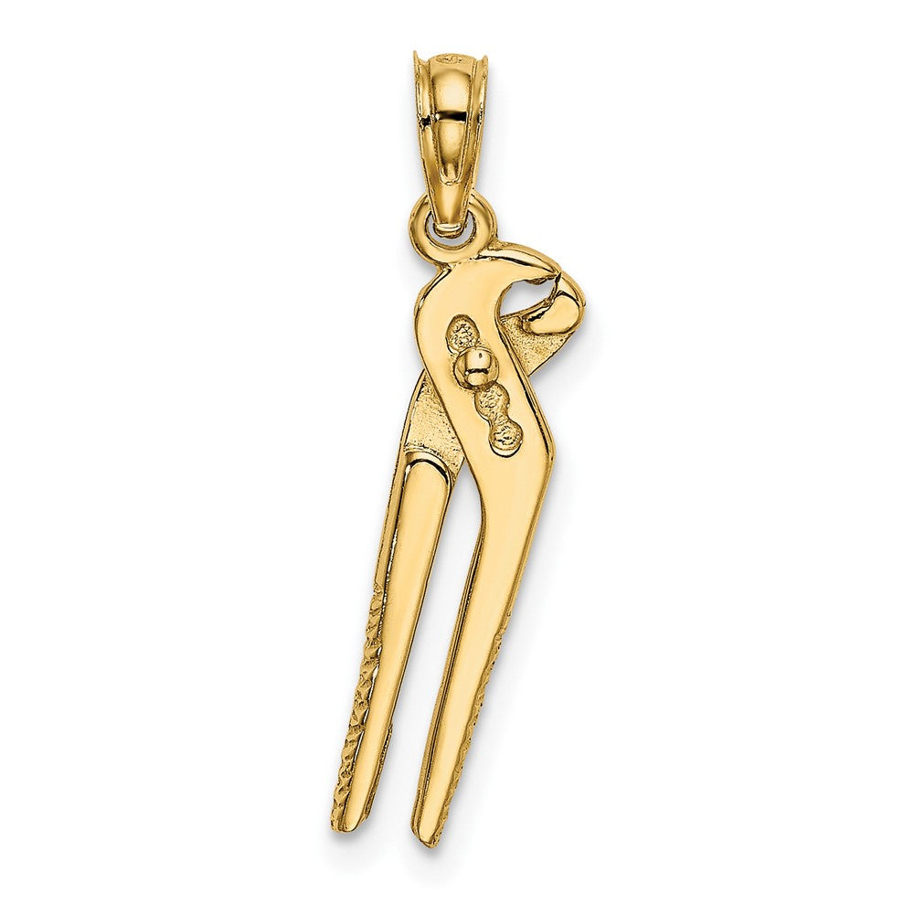10k Yellow Gold 5.5 mm 3-D Moveable Locking Wrench Charm (0.86 grams)
