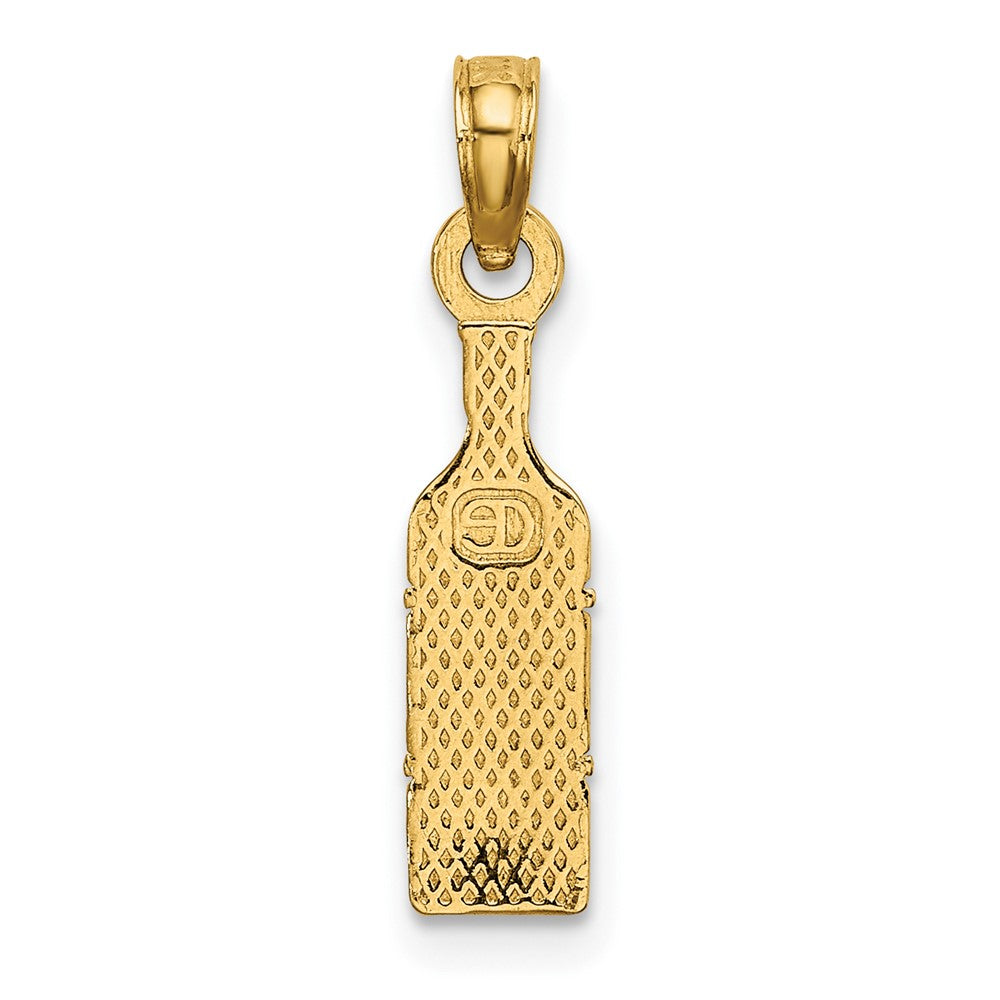 10k Yellow Gold 4.7 mm Wine Bottle Charm (1.01 grams)