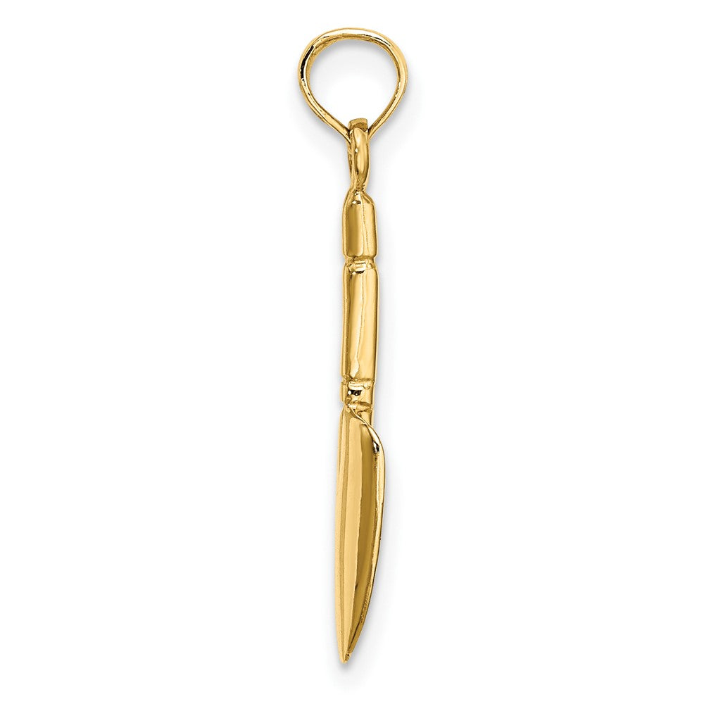 10k Yellow Gold 5.7 mm 3-D Trowel Garden Tool Charm (0.61 grams)