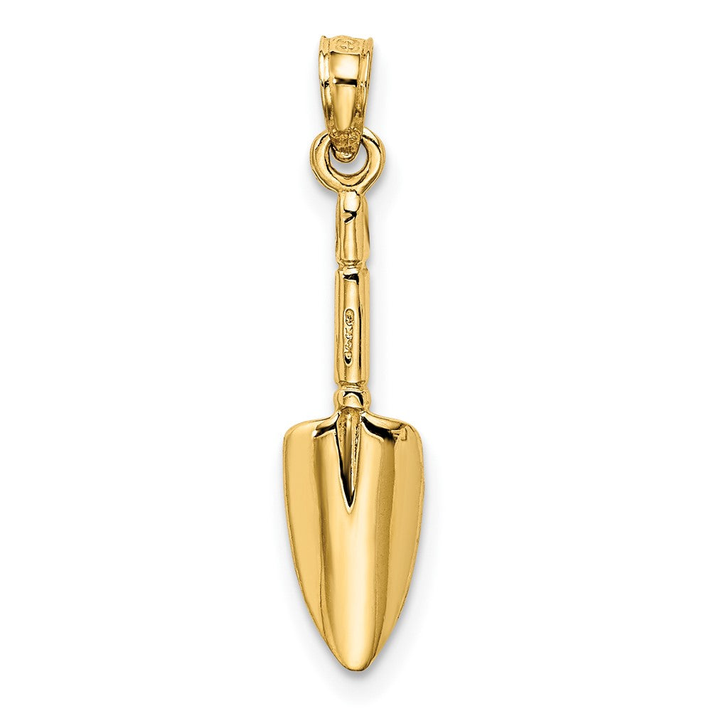 10k Yellow Gold 5.7 mm 3-D Trowel Garden Tool Charm (0.61 grams)