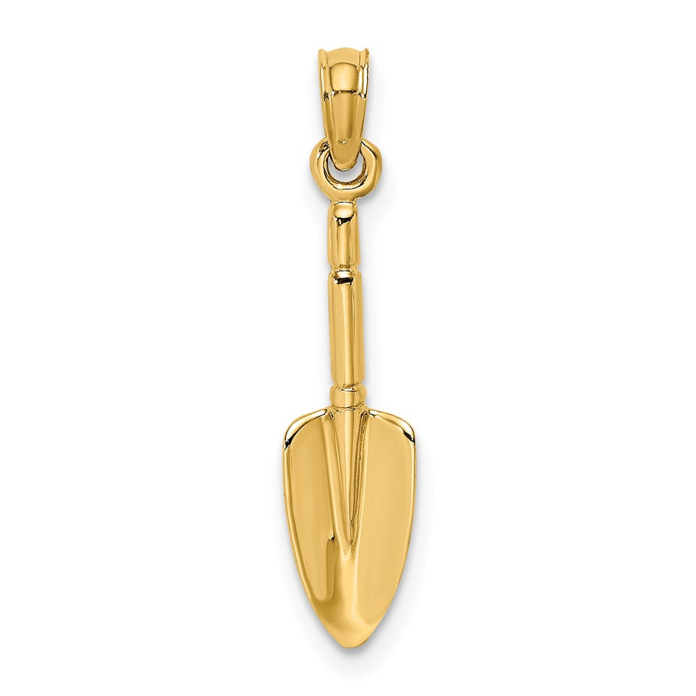 10k Yellow Gold 5.7 mm 3-D Trowel Garden Tool Charm (0.61 grams)