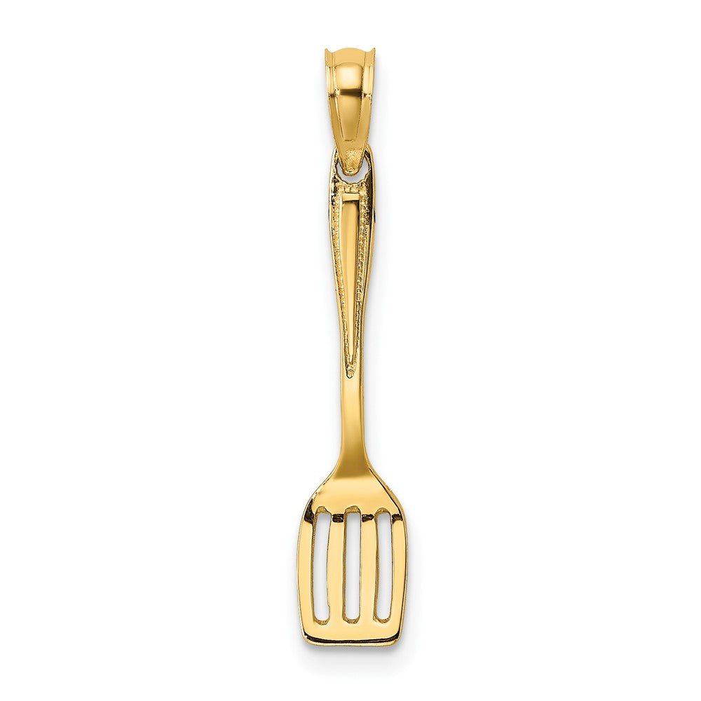 10k Yellow Gold 5.15 mm 3-D Polished Spatula Charm (0.57 grams)