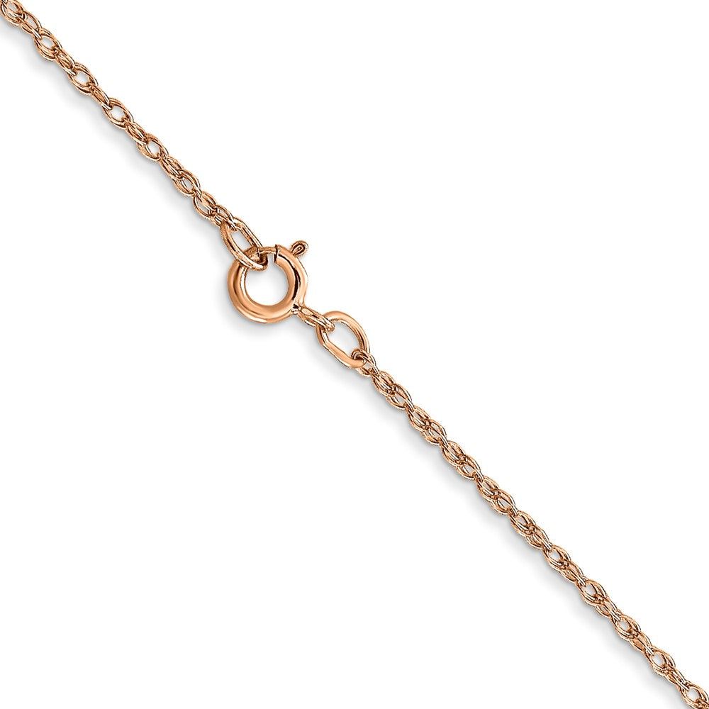 10k Rose Gold 0.7 mm Carded Cable Rope Chain (0.63 grams)