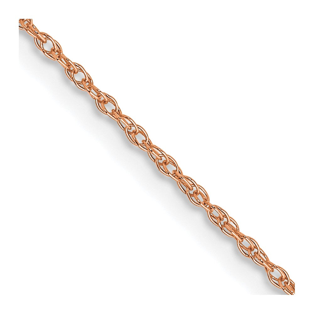 10k Rose Gold 0.7 mm Carded Cable Rope Chain (0.63 grams)
