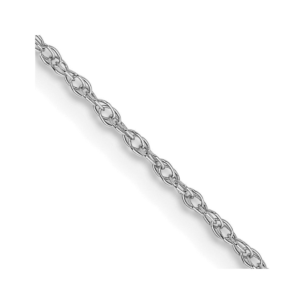 10k White Gold 0.7 mm Carded Cable Rope Chain (0.61 grams)