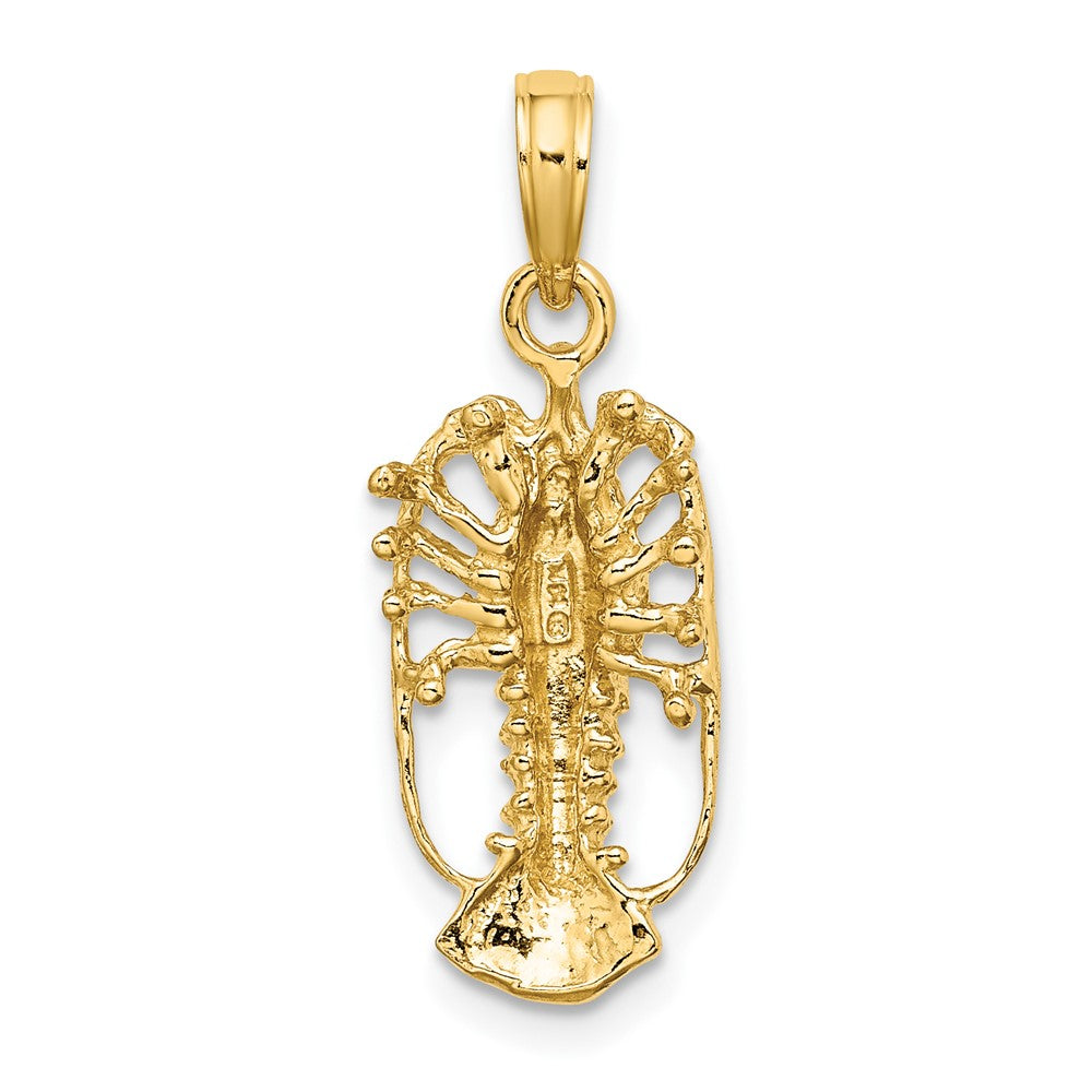 10k Yellow Gold 9.3 mm Florida Lobster Charm (1.73 grams)