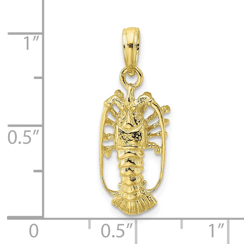 10k Yellow Gold 9.3 mm Florida Lobster Charm (1.73 grams)