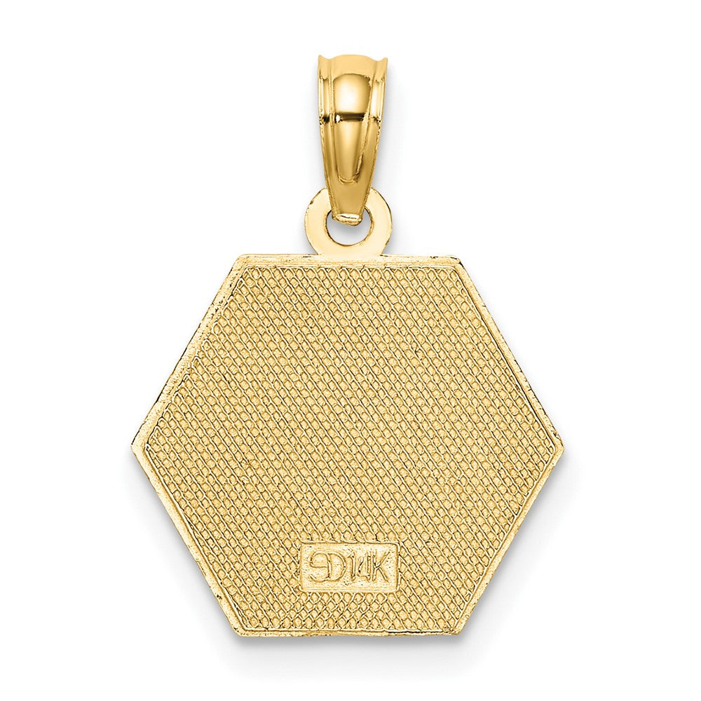 10k Yellow Gold 14.3 mm Medical Disc Pendant (1.91 grams)