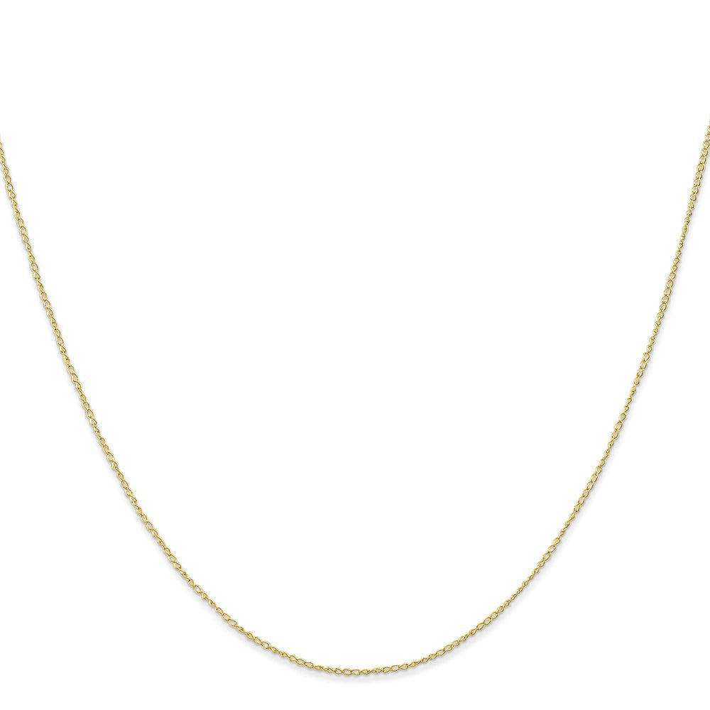 10k Yellow Gold 0.5 mm Carded Curb Chain (0.34 grams)