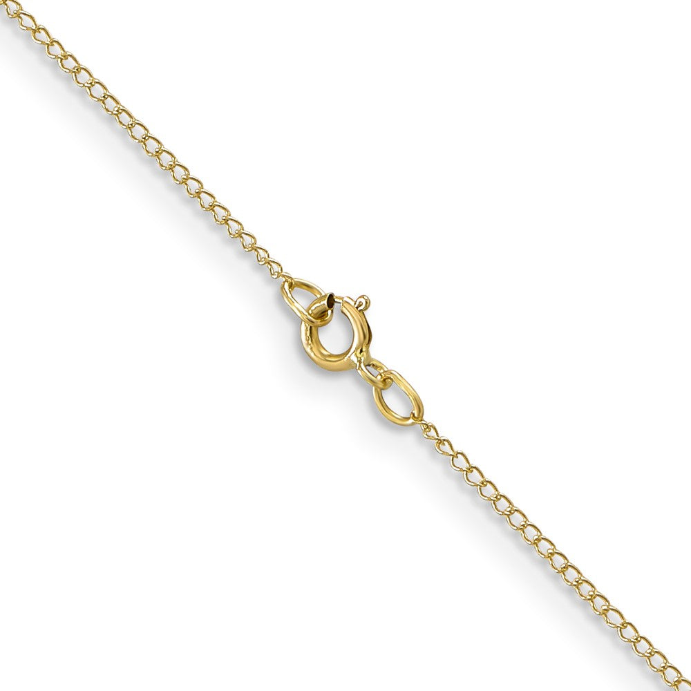 10k Yellow Gold 0.5 mm Carded Curb Chain (0.34 grams)