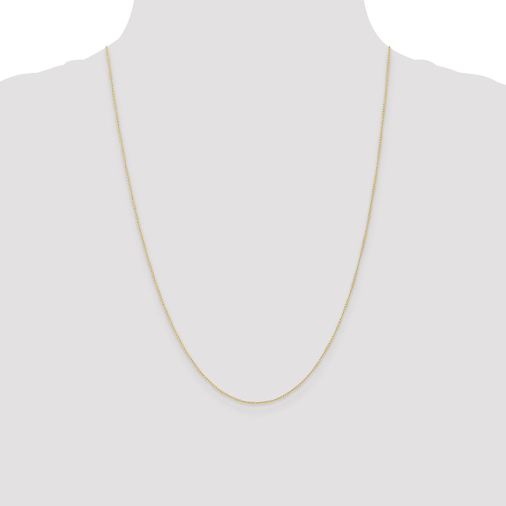10k Yellow Gold 0.5 mm Carded Curb Chain (0.34 grams)