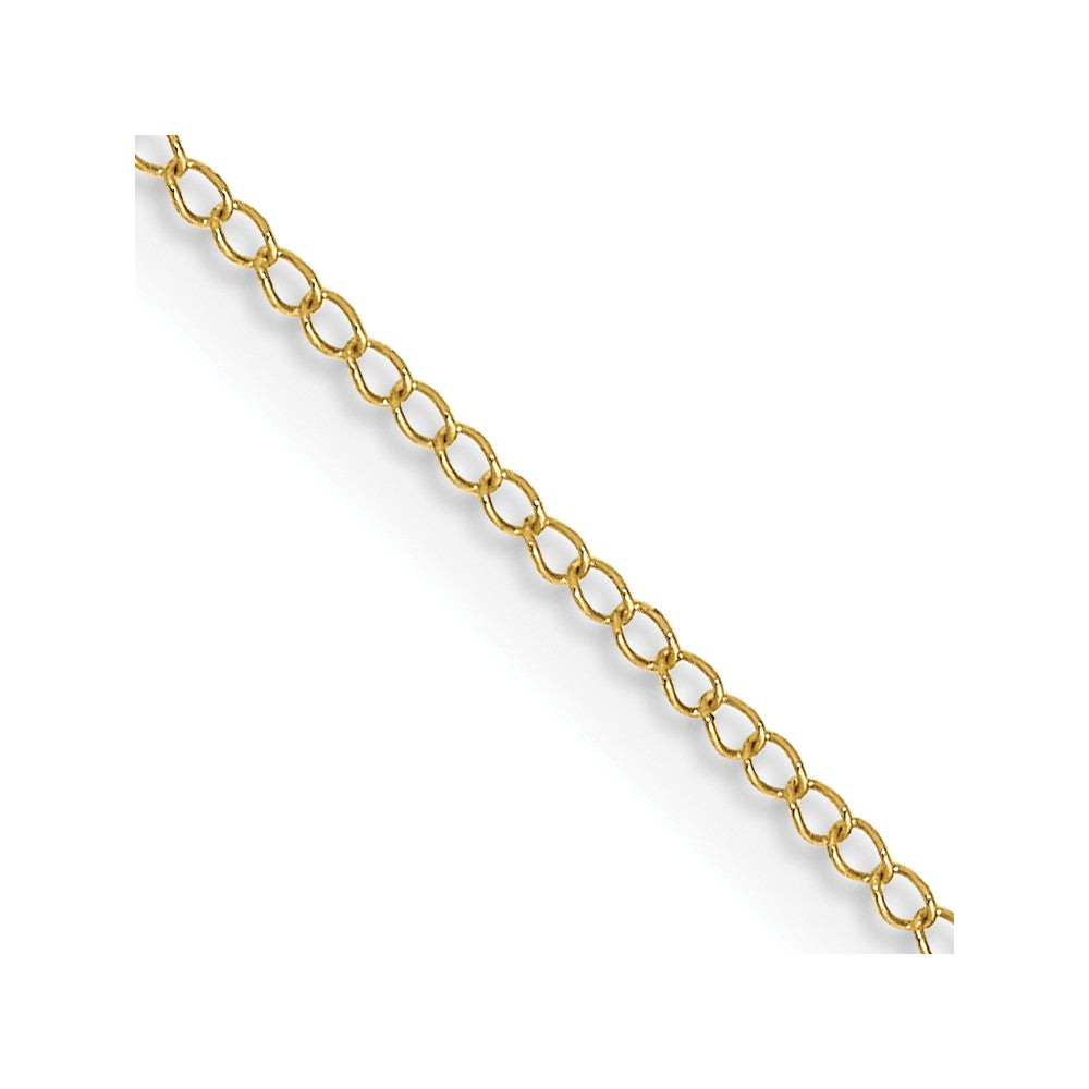 10k Yellow Gold 0.5 mm Carded Curb Chain (0.34 grams)