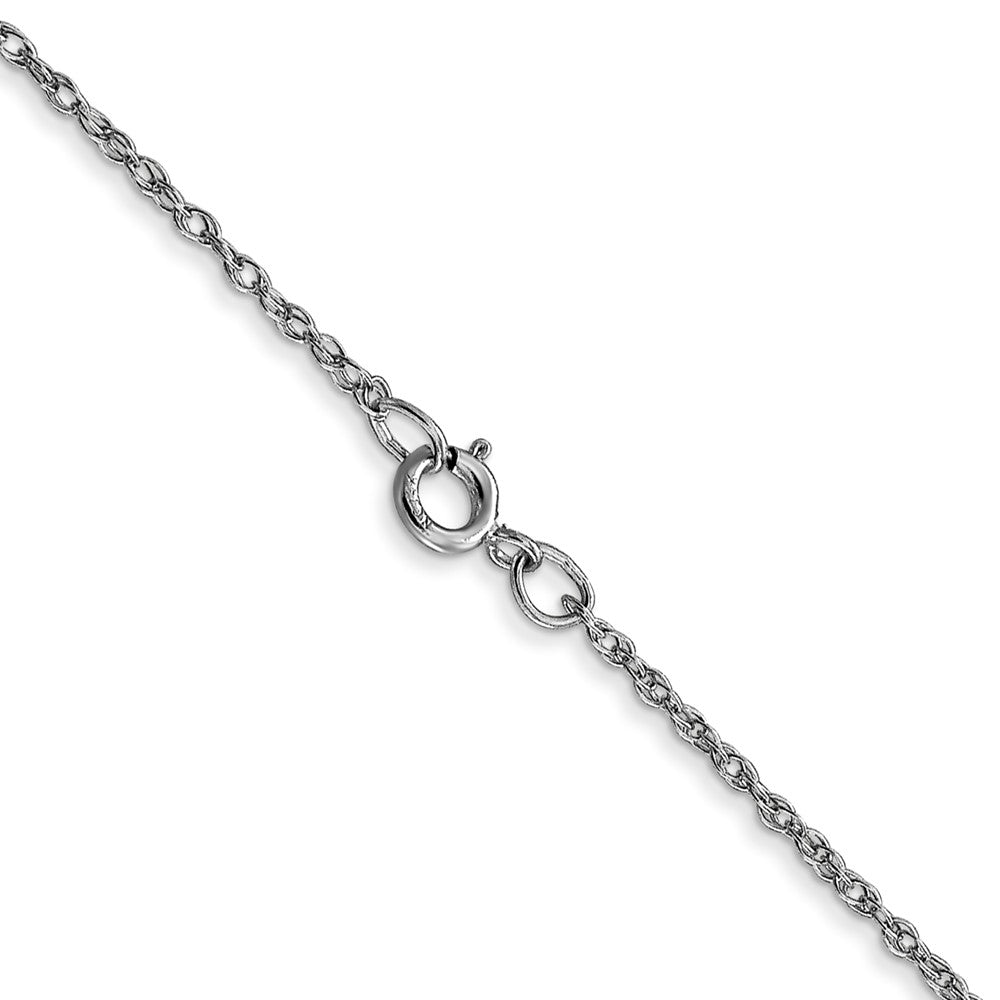 10k White Gold 0.95 mm Carded Cable Rope Chain (0.72 grams)