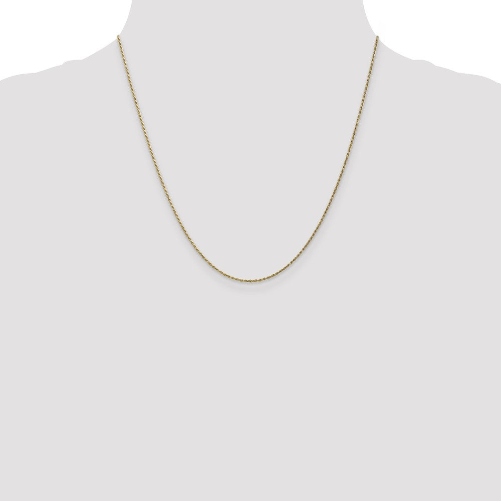 10k Yellow Gold 0.95 mm Carded Cable Rope Chain (0.72 grams)
