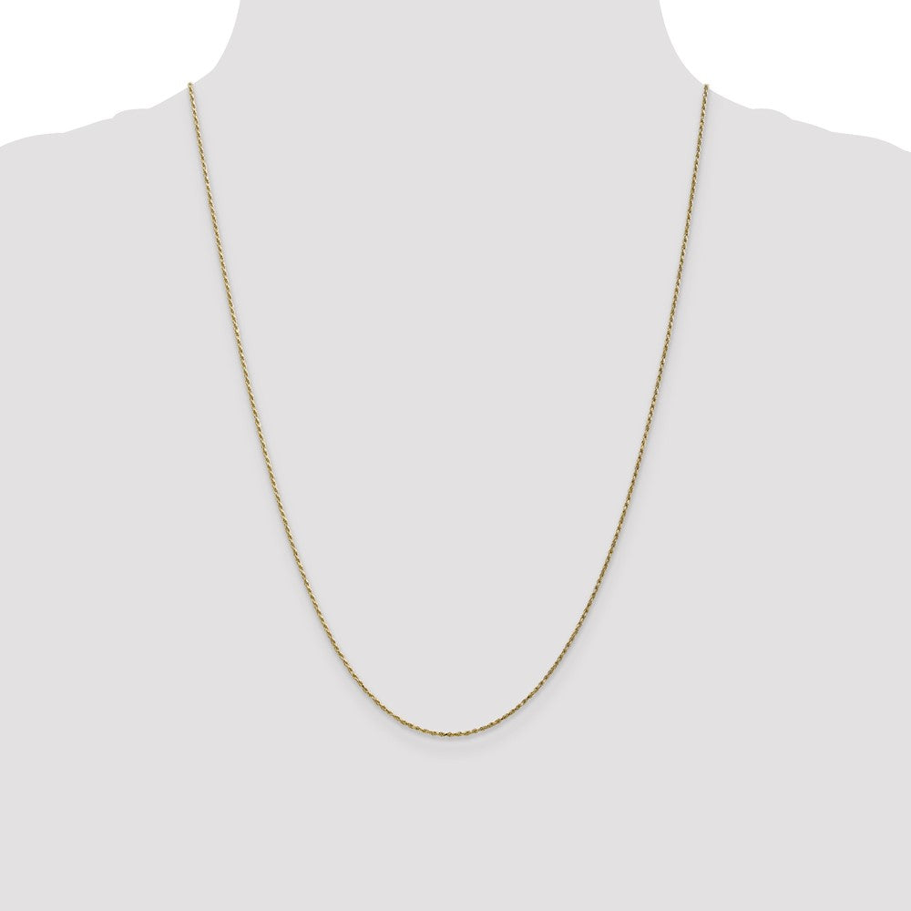 10k Yellow Gold 0.95 mm Carded Cable Rope Chain (0.72 grams)