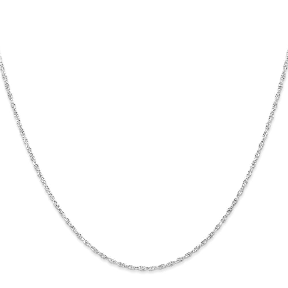 10k White Gold 1.15 mm Carded Cable Rope Chain (1.03 grams)